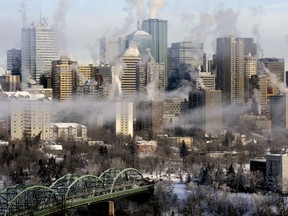 The downtown Edmonton skyline.