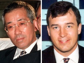 From left, rogue trader Nick Leeson of the Barings Bank, metals trader Yasuo Hamanaka of Sumitomo Corporation of Japan and John Rusnak a trader employed by Allied Irish Bank - all three were involved in unauthorised transactions.