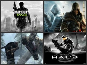 These are just a few of the games that have been released since November 8. Clockwise from top left: Call of Duty: Modern Warfare 3, Assassin's Creed: Revelations, Halo: Anniversary, Skyrim