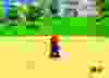 Mario 64, the first of the non-2D, polygonal Mario games.