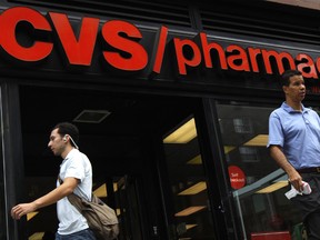 A CVS pharmacy is seen in New York City