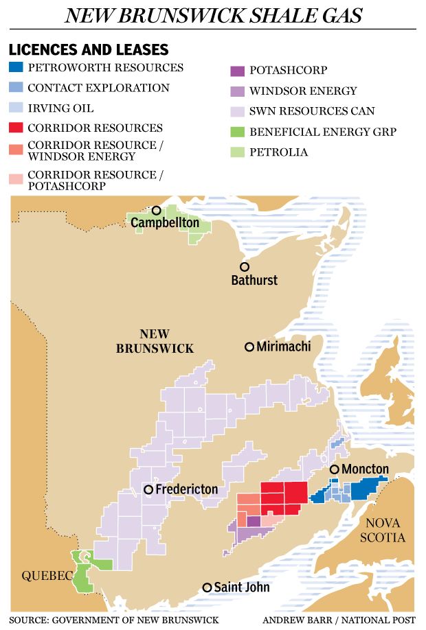 New Brunswick government unveils new royalty plan for natural gas