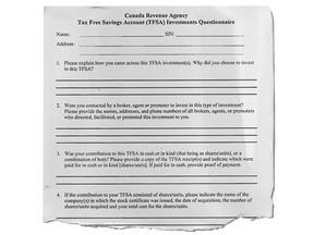 Law firm Thorsteinssons LLP warns on its website that the CRA has begun mailing out questionnaires to certain individuals, as the CRA believes that significant growth in some TFSAs was achieved through “aggressive tax planning” that gave them an unfair advantage.