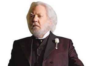 Coriolanus Snow, played by Donald Sutherland, dominates a dystopia where liberal reviewers see only the 1%.