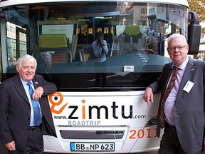 David Hodge, Zimtu Capital Corp., right, with Joe Martin, Cambridge House.