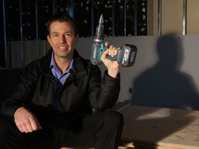 Jeff Booth, President and CEO of BuildDirect, poses for a photograph at his office (which was under renovation) in downtown Vancouver in January 2012.