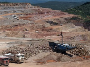 A portable crusher is seen at Argonaut Gold's El Castillo project in Durango, Mexico.