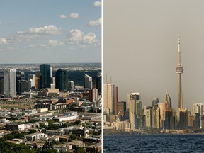 Edmonton and Toronto
