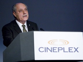 Ellis Jacob, CEO Cineplex Inc., speaks during the company's annual meeting last year.