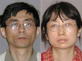 The U.S. claimed Shanshan Du (right), an ex-GM employee, copied the Detroit-based company’s private information on the motor control of hybrids and provided documents to her husband, Yu Qin (left).