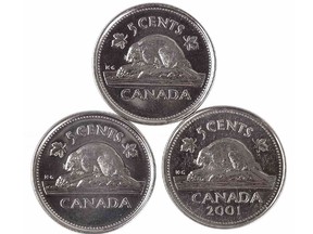 ThinkstockA spokesman for Finance Canada, David Barnabe, said Wednesday the government has no plans to eliminate the five-cent coin.