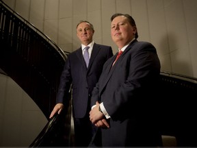 Scotiabank's Lawrence R. Lewis, vice chairman, head of equity capital markets, left, and David Skurka, deputy head, global investment banking. The bank issued the two biggest common share offerings of 2012.