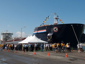 The newly constructed Algoma Mariner just prior to its Christening Ceremony in Port Colborne, Ontario. A further eight new Equinox Class vessels will be joining the Algoma fleet in 2013 and 2014.