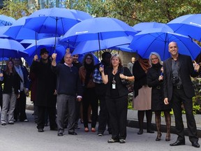 Medavie Blue Cross employees in Montreal take part in Centraide’s annual fundraising campaign kick-off, March of 1,000 Umbrellas, in October.