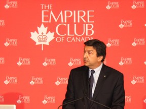 University of Toronto president David Naylor speaks to the Empire Club of Canada on March 7, 2013