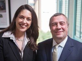 L’Oréal Canada CMO and CCO Marie-Josée Lamothe and CEO Javier San Juan.