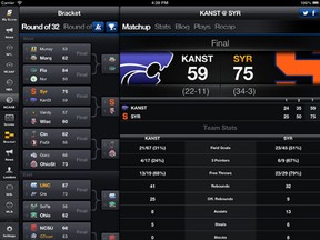 A screengrab from theScore App.