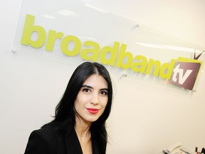 Shahrzad Rafati, founder and CEO, BroadbandTV Corp. photographed in the company's offices.