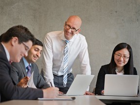 Andrew Crane, centre, is a professor of policy/strategy, the George R. Gardiner Professor of Business Ethics and director of the Centre of Excellence in Responsible Business at Schulich School of Business at York University