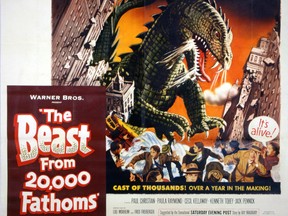 Movie poster for "The Beast from 20,000 Fathoms."
