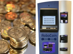 George Frey/Getty Images; THE CANADIAN PRESS/Handout-RoboCoin
