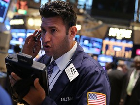 U.S. stocks fell on Monday, extending their two-week decline, as the ongoing U.S. government shutdown kept investors jittery, with no sign politicians were willing to relax positions over the debt ceiling or budget impasse.