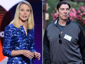 Yahoo CEO Marissa Mayer and AOL CEO Tim Armstrong