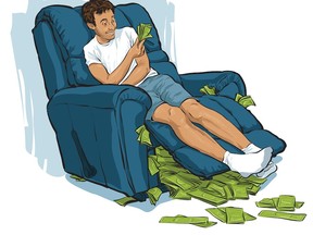 AUGUST 30, 2013 - FP illustration "Lazy Finances." Illustration by Chloe Cushman.