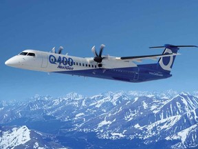 One of Bombardier's Q400 aircrafts.