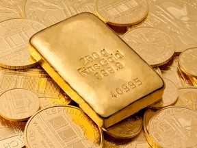 Investment in gold as gold bullion and gold coins