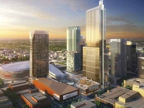 An illustration of Stantec Tower in the Edmonton Arena District: The company is buying Montreal firm Dessau in a bid to strengthen its presence in Quebec.
