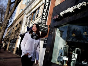 Louise Dirks, founder of the shoe and clothing stores Gravity Pope, pictured in Edmonton, Alberta, October 16, 2014. CFIB has ranked Edmonton as one of the most entrepreneurial cities in Canada.