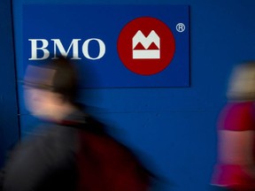 BMO's key Common Equity Tier 1 capital ratio, reported in the third quarter a 10.5 per cent, was revised downward to 10 per cent.