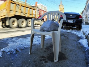 PVC chairs, such as this one, are no longer welcome on outdoor patios in Luc Ferrandez's Montreal borough of Plateau Mont-Royal. CFIB says this is an unnecessary source of red tape for businesses.