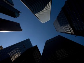 Bank towers in Toronto.