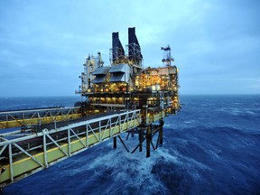 A picture shows section of the BP ETAP (Eastern Trough Area Project) oil platform in the North Sea, around 100 miles east of Aberdeen, Scotland on February 24, 2014. European benchmark Brent oil sank under $50 on Wednesday January 7, 2015 for the first time since 2009, hit by OPEC's stance on maintaining its current production levels, market oversupply, weak demand and the strong dollar, analysts said. In morning London deals, Brent North Sea crude for delivery in February dived to another 5.5-year low at $49.66 a barrel, last seen in late April 2009. AFP PHOTO / POOL / ANDY BUCHANANAndy Buchanan/AFP/Getty Images