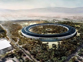 Contractors have pulled out of Apple's spaceship shaped headquarters project.