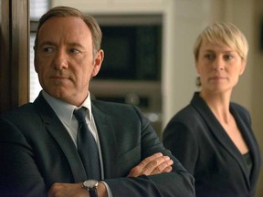 Canadians were on board by the third episode of Netflix political drama "House of Cards."