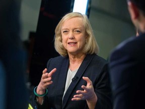 HPE CEO (and HP Inc. chairperson) Meg Whitman at a media day