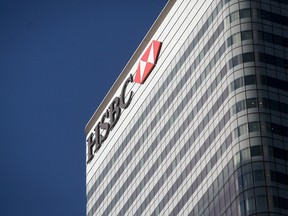 The HSBC Holdings Plc headquarters sits in the Canary Wharf business, financial and shopping district of London.