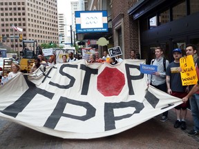 Trans-Pacific Partnership protesters in Georgia