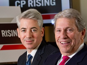Bill Ackman (left) with Hunter Harrison in 2012