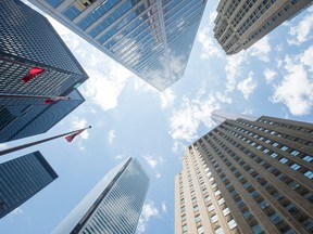 Buildings in Toronto's financial district.