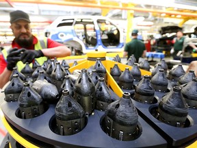 Exports of car parts helped to push up Canada's exports in November.