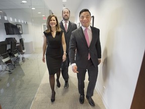 Michelle Khalili, Managing Director Investment Banking Division, Luke Gordon, Managing Director Investment Banking Division and Heng Vuong, Investment Banking Division photographed in the Toronto offices of Goldman Sachs