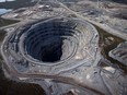 An aerial view of the Ekati diamond mine.