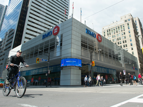 The Bank of Montreal building at King Street and Bay Street in Toronto, Ont.