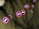 Jackets hang at the factory of Canada Goose Inc. in Toronto, Ont.