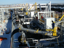 Loading arms at Canexus Corp.'s North American Terminal Operations crude-by-rail facility at Bruderheim, Alberta.