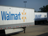 Tractor trailers sit parked outside a Wal-Mart Stores Inc. distribution centre in Bentonville, Arkansas, U.S.